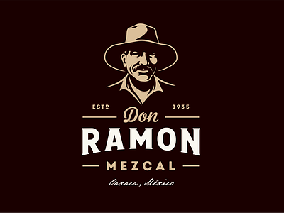 Don Ramon Mezcal agave character don ramon illustration logo mexico mezcal portrait qaxaca retro tequila traditional vintage