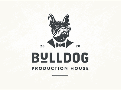 Bulldog baron branding bulldog character dog french illustration logo portrait productions retro vintage