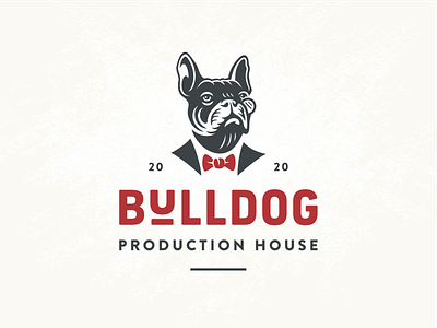 Bulldog Production House baron bulldog character dog french-dog illustration logo mister portrait retro vintage