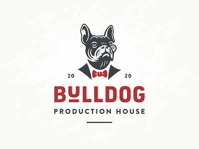 Bulldog Production House baron bulldog character dog french dog illustration logo mister portrait retro vintage