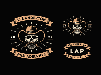 Lee Anderton Philadelphia bourbon branding character cowboy graphic design illustration label logo moonshine philadelphia portrait renegardes retro shine skull vectorart vintage western whiskey wildwest