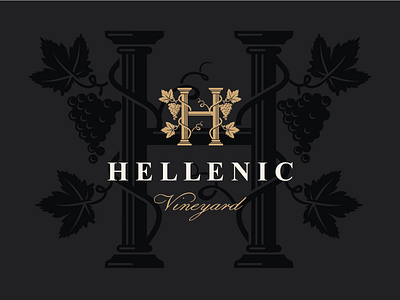 Hellenic Vineyard distillery logo vineyard