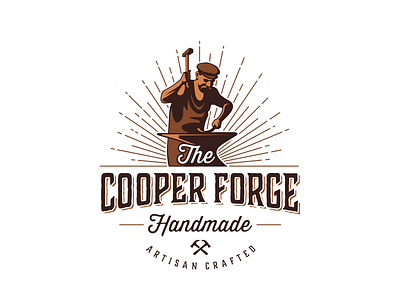 The Cooper Forge handmade logo retro