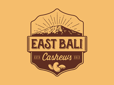 East Bali bali cashews deli logo nuts retro vintage