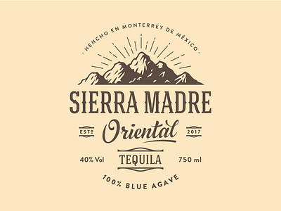 Sierra Madre Oriental agave alcohol label logo mexico mountain retro sierra tequila