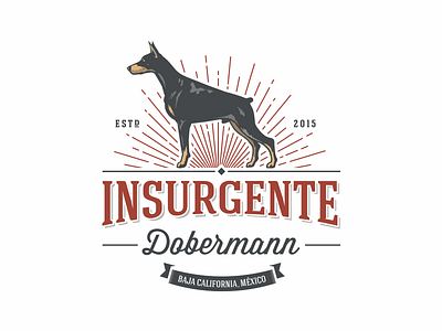 Insurgente Dobermann dobermann dog insurgente mexico retro