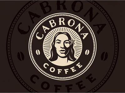 Cabrona Coffee cafe coffee design illustration leaves logo mexico native portrait restaurant retro vintage
