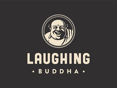 Laughing Buddha buddha caffe character cuisine design food illustration logo olive portrait restaurant retro vintage