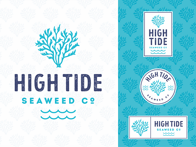 High Tide atlantic character cuisine food illustration logo olive pacific restaurant retro sea seafood seaweed vintage