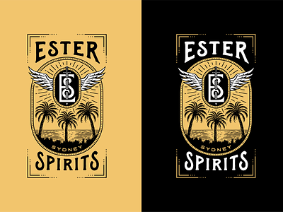 Ester Spirits distillery distilling illustration liquor logo retro rum spirits vintage vodka whiskey