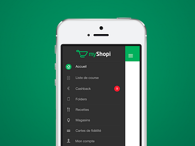 Side menu - myShopi