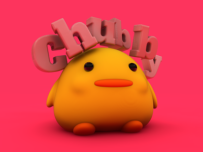 Chubby 3d 3d character design graphic design illustration type typography vector