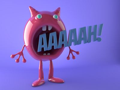 Dentuço 3d 3d character 3d monster cinema4d design photoshop type typography zbrush