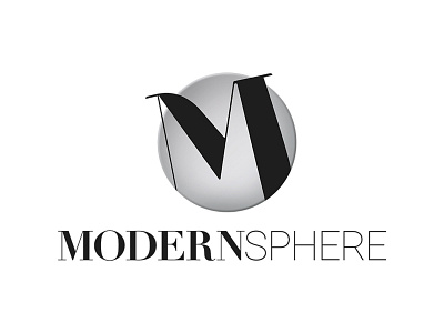 Modernsphere Logo brand branding clean design flat graphic design icon illustration illustrator lettering logo minimal sketch type typography ui ux vector web website
