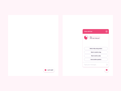 Chat bot design ui ux