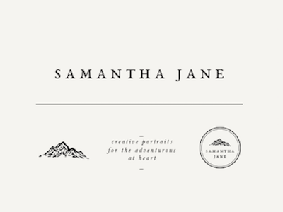 Samantha Jane Logo - by Morgan Parsons adventure branding icon illustration logo mountain typography