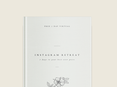 Instagram Retreat Cover book cover design feminine illustration logo minimalism pdf typography