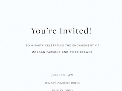 Engagement Party by Morgan Brewer (Parsons) on Dribbble