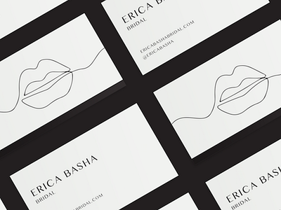 Business Card Design black and white business cards classy collateral design line drawing make up artist minimal mua sleek