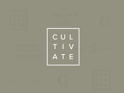 Cultivate Workshop Logo cultivate grow logo minimal minimalism type type based typography