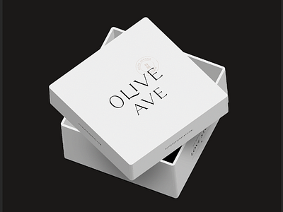 Olive Ave Box Mockup box design branding logo mockup packaging packaging design typography