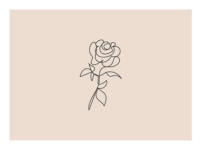 Blind Contour Rose botanical branding branding design contour illustration logo loose illustration rose symbol
