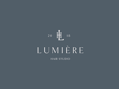 Lumiere Hair Logo In progress brand design branding logo logo design minimal minimalism monnogram serif typography