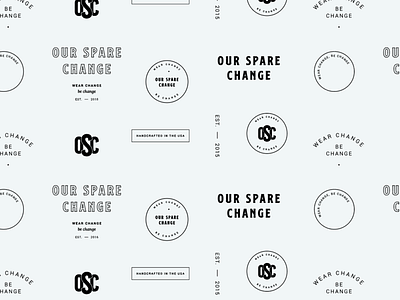 Our Spare Change Pattern branding branding design design design elements logo logo design pattern sub logo tagline typography