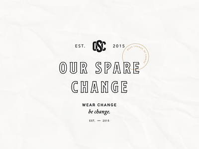 Our Spare Change Logo branding branding design branding elemets design font logo logo design type typography