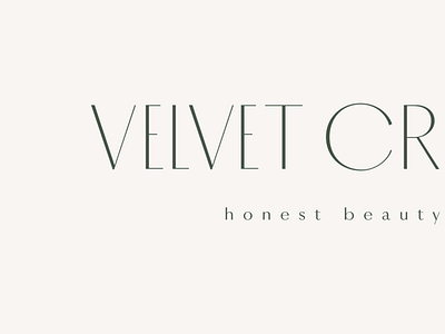 Velvet Crane Typography branding branding design custom type high end branding holistic logo design minimalism organic skincare type type treatmeant typography