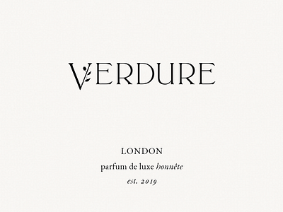 Verdure Logo botanical branding design design agency illustraton luxury minimal perfume typography