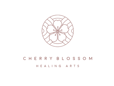 Cherry Blossom Healing Arts Logo brand design branding branding design design floral illustration logo logo design minimal minimalism type