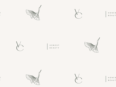 Pattern For Velvet Crane bird branding crane design illustration logo minimalism packaging pattern typography