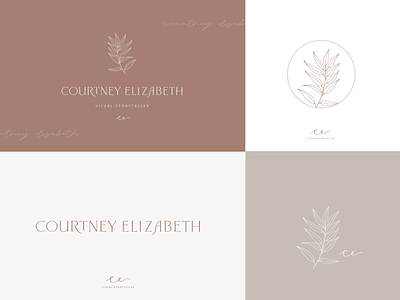 Element Lockup for Courtney Elizabeth botanical branding branding design color design hand drawn illustration inspiration logo logo design logodesign minimal minimalism type typogaphy typography