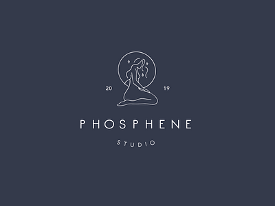 Master Logo for Phosphene Studio botanical brand design branding branding design design hand drawn illustration logo logo design minimal minimalism type typography