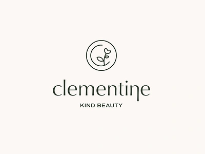 Clementine Kind Beauty Logo beauty botanical brand design branding branding design feminine floral logo logo logo design mark minimal skincare symbol typography wordmark