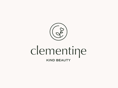 Clementine Kind Beauty Logo beauty botanical brand design branding branding design feminine floral logo logo logo design mark minimal skincare symbol typography wordmark