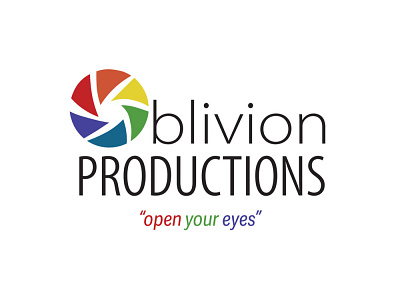 Oblivion camera logo design rainbow shutter