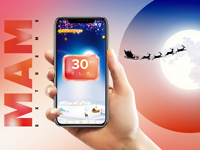 Christmas app design 2d app design christmas flyer illustration