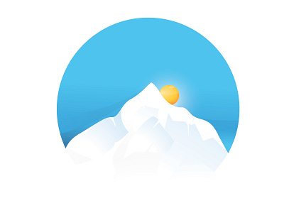 Everest ( Mount Everest or Chomolungma ) 2d 2d art climbing design everest icon illustration illustration art logo mount everest mountain sun sunny day trekking vector