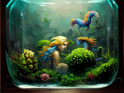 Mermaid Terrarium illustration