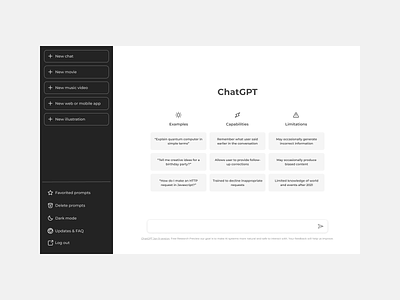 ChatGPT Concept Idea ai app chatgpt design typography ui ux