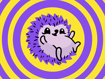 Hedgehog for E.V. hedgehog illustration kawaii