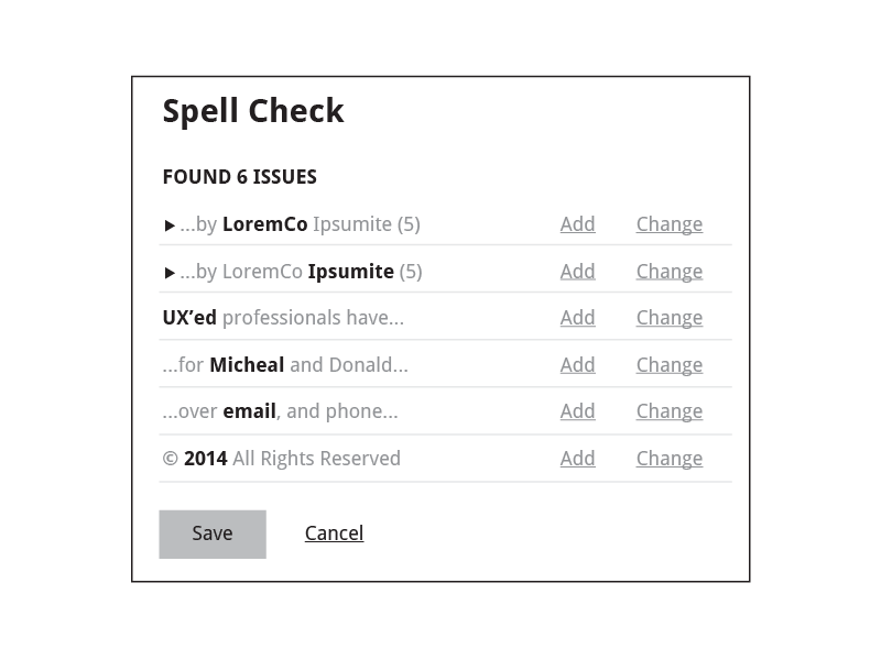 A faster spell check ui