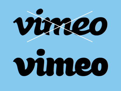 Is nobody else bothered by Vimeo's awkward logo?