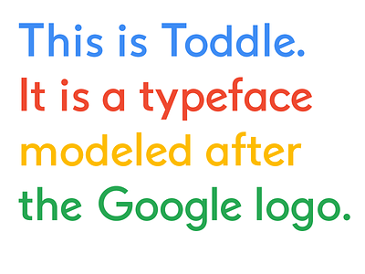 Toddle font google typeface