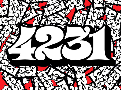 4231 Round 2 bold fatface heavy lettering numbers