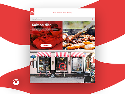 The Food is... Landing Page Concept design web web-design
