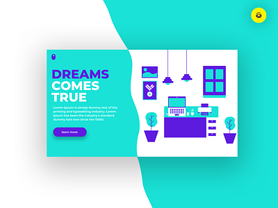 Dream Come True desk design illustration desk ui design web design