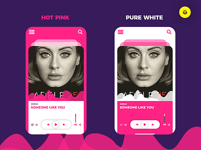 Hot Pink Music Player apps design music music player user interface